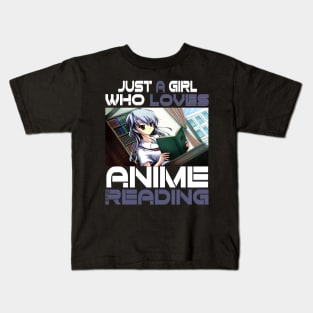 Just A Girl Who Loves Anime Ramen And Reading Japan Anime Kids T-Shirt